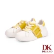 【DK 高博士】可愛撞色環扣休閒氣墊女鞋 共3色(黃色/藍色/黑色)