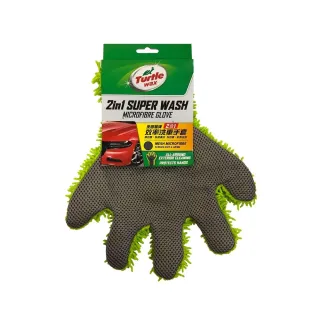 【Turtle Wax 龜牌】TW176 2合1效率洗車手套(2入組)