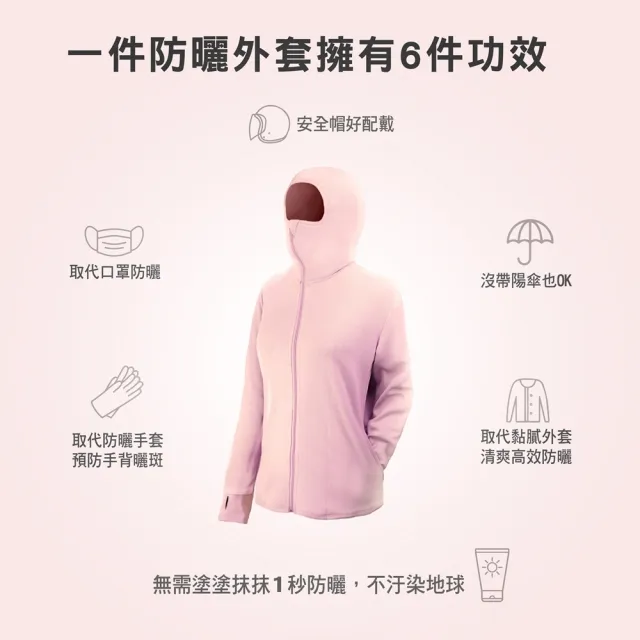 【MI MI LEO】買一送一-全面機能竹炭連帽防曬外套 竹炭女背心-共2件(台灣製 抗UV 竹炭抗菌 吸濕排汗)