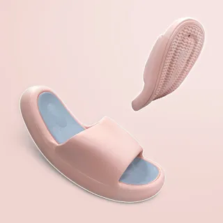 【寢室安居】Q彈居家戶外兩用止滑拖鞋-40-41-粉藍色(輕盈/舒壓/防滑/居家拖鞋)