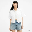 【ALLSAINTS】TOVE 短版寬鬆牛仔短袖襯衫-白 W113PA(寬鬆版型)