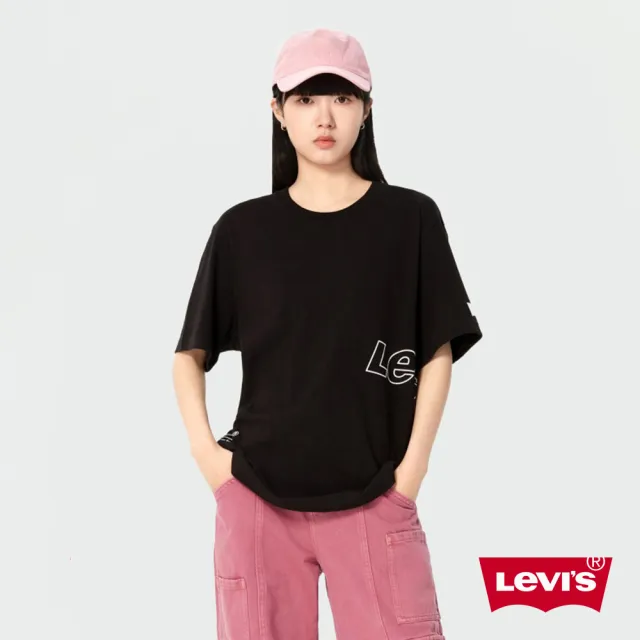 【LEVIS 官方旗艦】男女同款 側身LOGO短袖Tee / 190G舒適面料 熱賣單品 000S3-0000