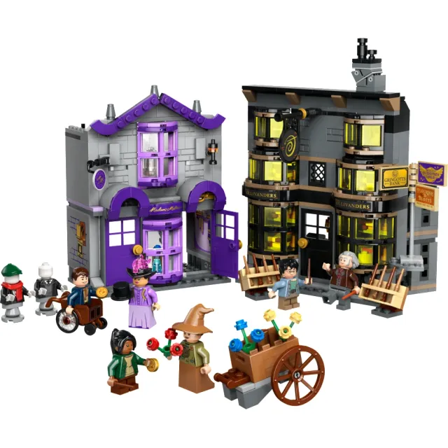 【LEGO 樂高】哈利波特系列 76439 奧利凡德魔杖店和摩金夫人的長袍店(建築模型 奥利凡德魔杖商店 禮物)