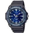 【CASIO 卡西歐】卡西歐運動指針膠帶錶-藍色(MW-620H-2A 台灣公司貨)