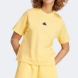 【adidas 愛迪達】M Z.N.E. TEE 女款 黃色 運動 休閒 基本款 LOGO 休閒 上衣 短袖 IS3932