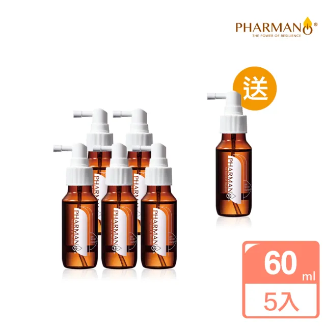 【PHARMANO 髮蔓濃】180天健髮Plus(肌本氧髮露60ml/組x5加碼送肌本氧髮露60ml/組x1)