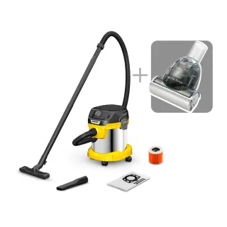 【KARCHER 凱馳】多功能乾濕兩用吸塵器+伊萊克斯毛刷吸頭(KWD2S)