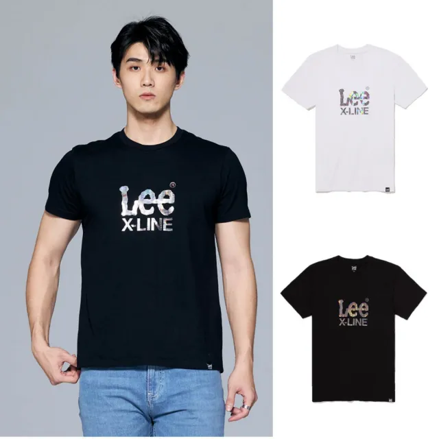 【Lee】男裝 短袖T恤 / 胸前閃色 系列LOGO印花 共2色 標準版型(LB302011K11 / LB302011K14)