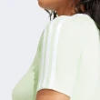 【adidas 愛迪達】3-STRIPES 短版短袖上衣(IP0659 女款運動上衣 Originals 蘋果綠)
