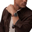 【FOSSIL 官方旗艦館】Fenmore系列經典三眼指針手錶 皮革錶帶 44MM(多款可選)