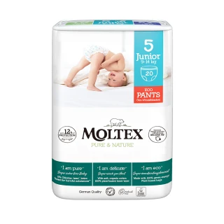 【MOLTEX舒比】褲型無慮尿布L-20片x1包(歐洲原裝進口嬰兒紙尿褲)