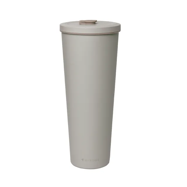 【MASIONS 美心】手搖陶瓷不鏽鋼真空保溫杯吸管杯大容量820ml 贈環保隨行三件組杯套+杯刷(2入組)
