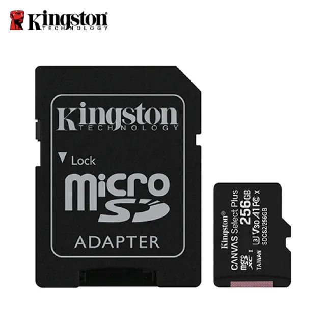 【Kingston 金士頓】【Kingston 金士頓】Canvas Select Plus microSD 256GB 記憶卡