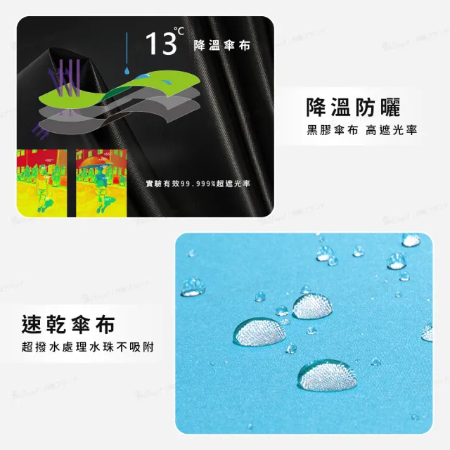 【雙龍牌】TWINS冰風超強防風雙倍玻纖傘骨自動雨傘自動開收傘(防曬降溫自動傘 二十雙骨抗颶風傘B6580)