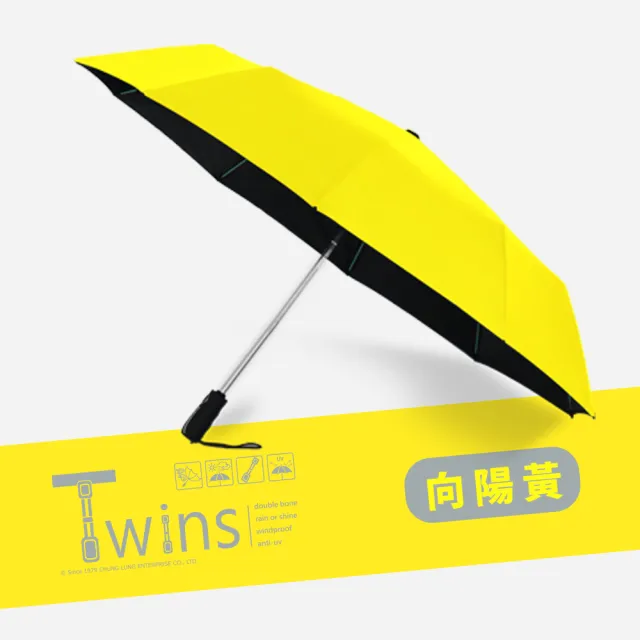 【雙龍牌】TWINS冰風超強防風雙倍玻纖傘骨自動雨傘自動開收傘(防曬降溫自動傘 二十雙骨抗颶風傘B6580)