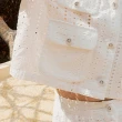 【OUWEY 歐薇】馬德拉孔洞蕾絲刺繡小外套(白色；S-L；3242324036)
