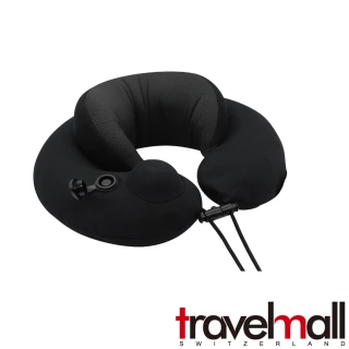 【Travelmall】專利3D按壓式充氣記憶頸枕(灰)