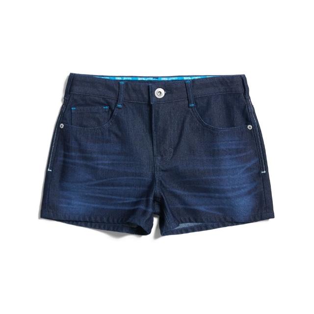 【EDWIN】女裝 迦績JERSEYS 超特彈力丹寧短褲(原藍磨)