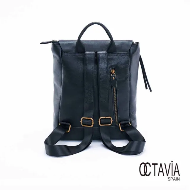 【OCTAVIA 8】雙11 OCTAVIA8 真皮- 工作狂  植染牛皮四方工作手提後背包 - 認真黑(Octavia 8 202