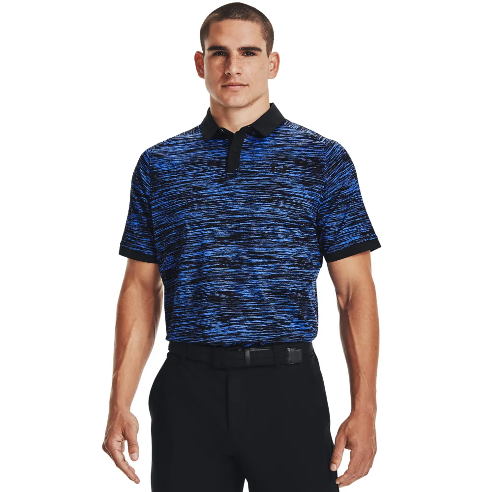 【UNDER ARMOUR】UA 男 IsoChill短POLO_1361805-437(黑藍印花)