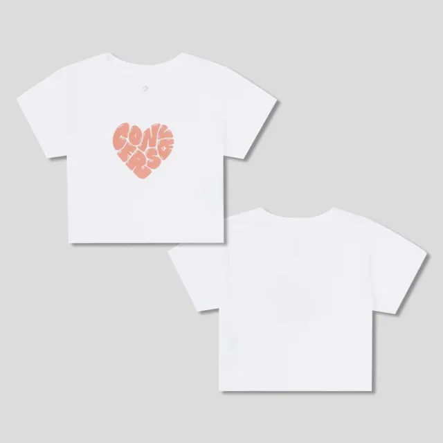 【CONVERSE】COLORFUL HEART TEE 短袖上衣 女 白色(10026369-A01)