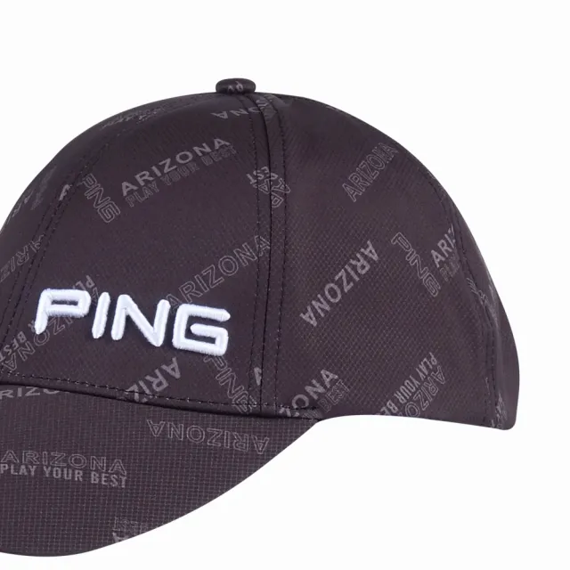 【PING】男款ARIZONA高爾夫球帽-黑(GOLF/高爾夫配件/PQ24103-88)