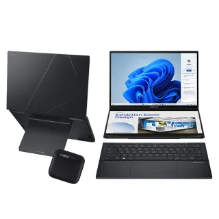 【ASUS】1TB外接SSD組★14吋Ultra 9輕薄AI筆電(ZenBook Duo UX8406MA/Ultra 9-185H/32G/1TB/W11/EVO/OLED)