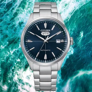 【CITIZEN 星辰】Mechanical 時尚機械腕錶-藍/40.2mm(NH8391-51L)