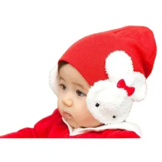 【PS Mall】韓版小白兔造型帽子 護耳帽 嬰兒帽 雙兔帽子(B009)