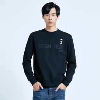 【EDWIN】男裝 E-FUNCTION立體厚長袖T恤(黑色)