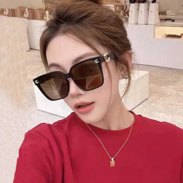 【Seoul Show 首爾秀】雙CC質感方框太陽眼鏡抗UV400墨鏡 G14(防曬遮陽)