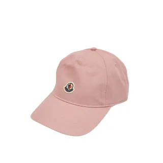 【MONCLER】棉布品牌徽標棒球帽(淡粉)