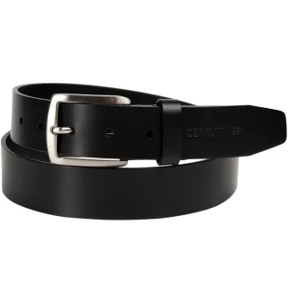 【Cerruti 1881】限量3折 義大利原裝進口 頂級小牛皮皮帶 全新專櫃展示品 CECU06069M(黑色 送禮盒提袋)