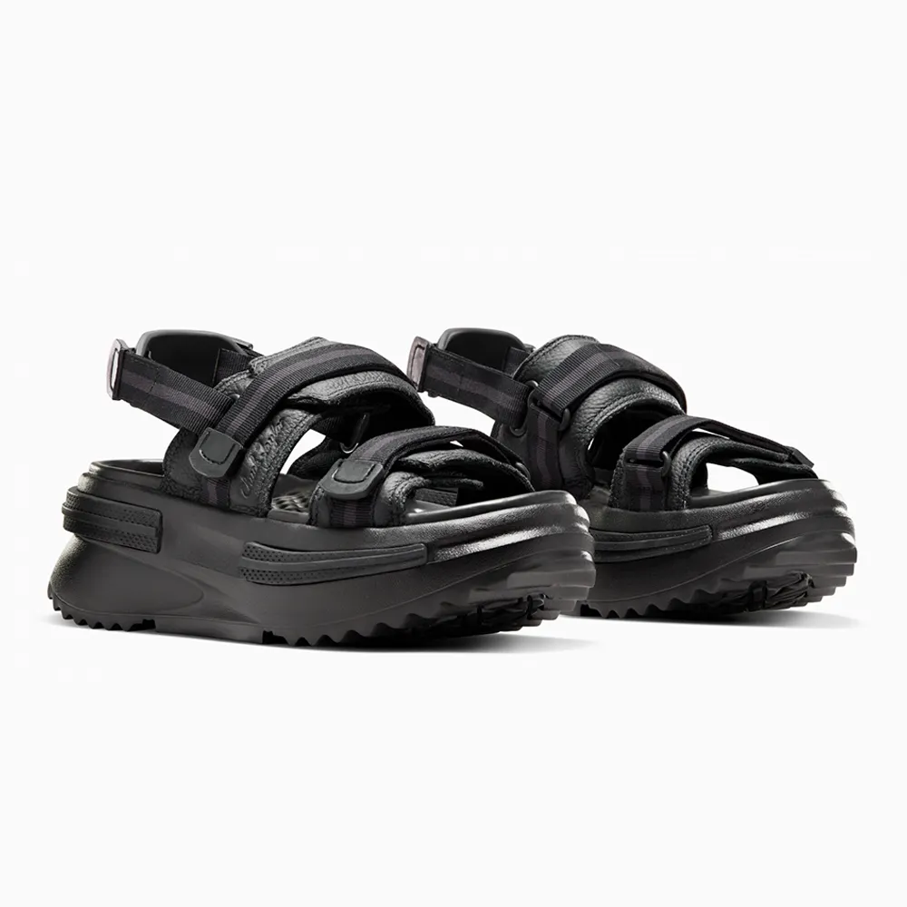 【CONVERSE】RUN STAR UTILITY SANDAL CX SLIP 涼鞋 厚底 女鞋 黑色 增高 中性碼(A06480C)