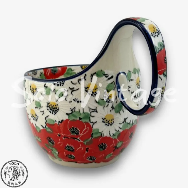 【SOLO 波蘭陶】波蘭製 CA 波蘭陶 400ML 手把碗 Q紅太后系列 CERAMIKA ARTYSTYCZNA