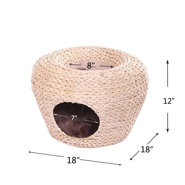 【Petpals】蒲草編織2用遊憩屋(貓跳台/貓窩/貓爬架/貓樹/貓咪跳台/貓抓柱)