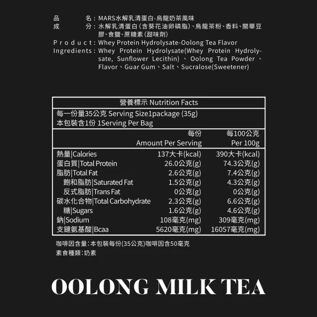 【MARS 戰神】水解乳清蛋白奶茶三兄弟(奶茶/抹茶奶綠/烏龍奶茶各20入)