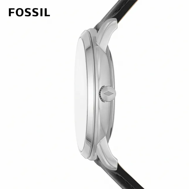 【FOSSIL 官方旗艦館】Neutra Minimalist 三眼月相指針手錶 真皮錶帶 42MM FS5904