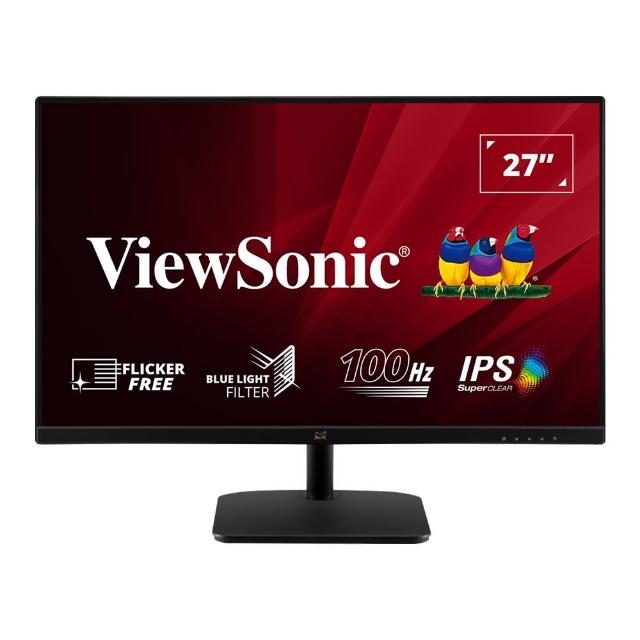 【ViewSonic 優派】(2入組)VA2732-MH-2  27型 IPS 100Hz 護眼電腦螢幕(內建喇叭/1ms)