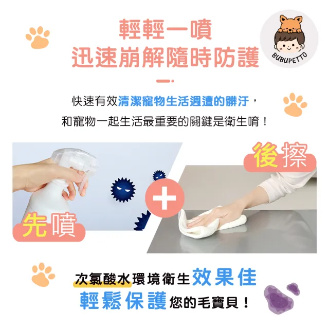 【BUBUPETTO】毛孩外出用免稀釋次氯酸水-超值組6000mlx1組(毛小孩 寵物 用品)