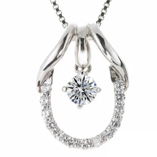 【DOLLY】0.50克拉 輕珠寶14K金完美車工鑽石項鍊(023)