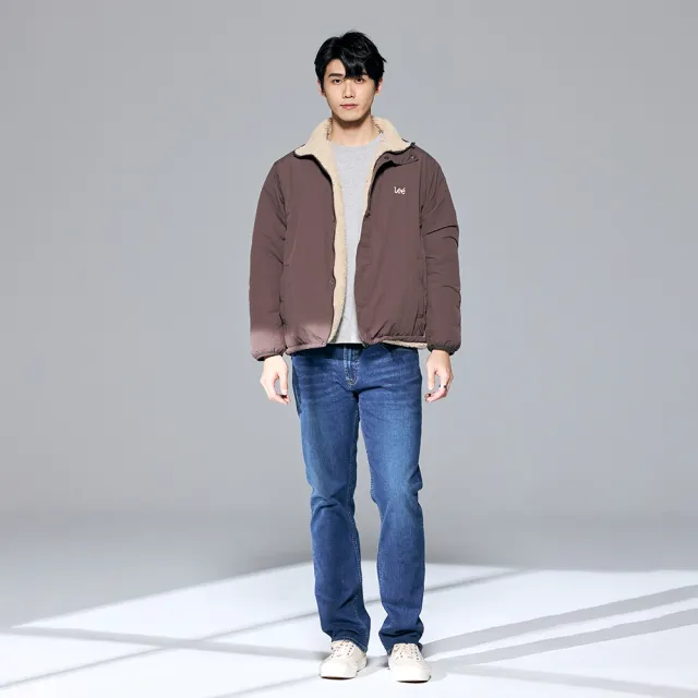 【Lee】出清品-男裝 休閒外套 雙面穿 Sherpa立領外套 共2色 季節性版型(LB313007730 / LB313007742)