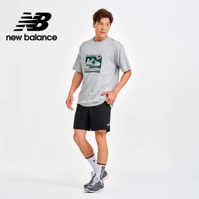 【NEW BALANCE】NB 棉質插畫短袖上衣_MT41593AG_男性_灰色(美版 版型偏大)