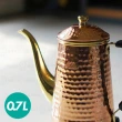 【Kalita】鶴嘴 銅製 手沖壺 0.7L(專業鶴嘴設計 可控制水量大小)