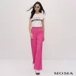 【MOMA】桃粉壓褶修身寬褲(桃粉色)