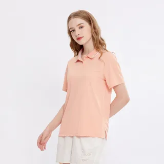 【Hang Ten】女裝-恆溫多功能-3M吸濕快乾涼爽短袖POLO衫(粉橘)