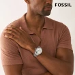 【FOSSIL 官方旗艦館】Everett系列 時尚指針手錶 不鏽鋼錶帶 42MM(2色可選)