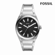 【FOSSIL 官方旗艦館】Everett系列 時尚指針手錶 不鏽鋼錶帶 42MM(2色可選)