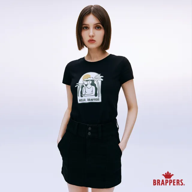 【BRAPPERS】女款 Boy friend系列-彈性短裙(黑)