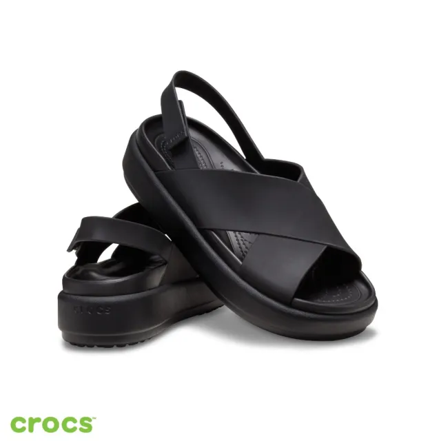 【Crocs】女鞋 布魯克林奢華交叉帶涼鞋(209407-060)